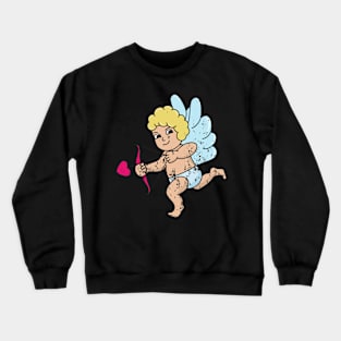 Retro Vintage Grunge Valentine's Day Cupid Crewneck Sweatshirt